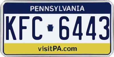 PA license plate KFC6443
