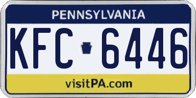 PA license plate KFC6446