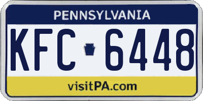 PA license plate KFC6448