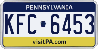 PA license plate KFC6453