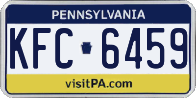 PA license plate KFC6459