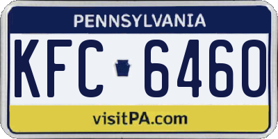 PA license plate KFC6460