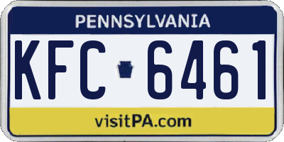 PA license plate KFC6461