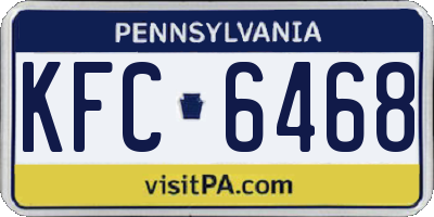 PA license plate KFC6468