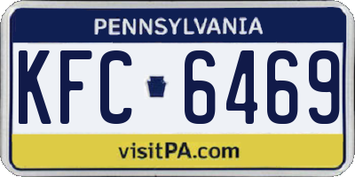PA license plate KFC6469