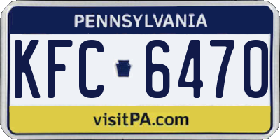 PA license plate KFC6470