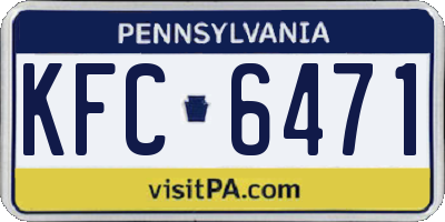 PA license plate KFC6471