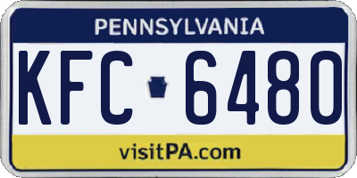 PA license plate KFC6480
