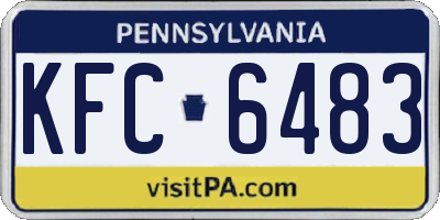 PA license plate KFC6483