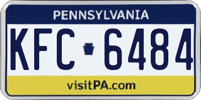 PA license plate KFC6484