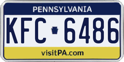 PA license plate KFC6486