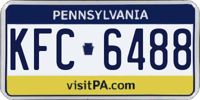 PA license plate KFC6488