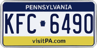 PA license plate KFC6490