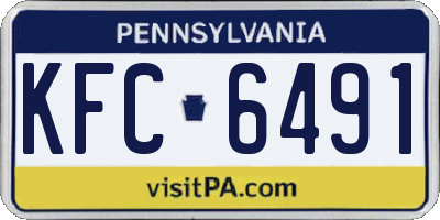 PA license plate KFC6491