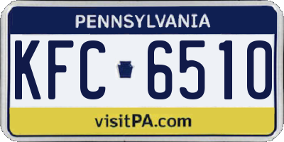 PA license plate KFC6510