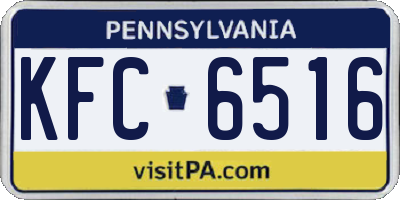 PA license plate KFC6516