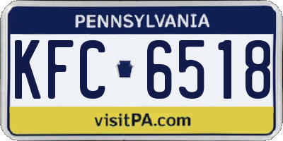 PA license plate KFC6518