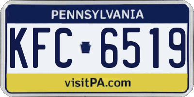 PA license plate KFC6519