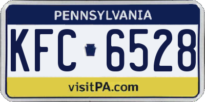PA license plate KFC6528