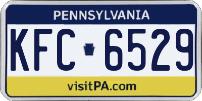 PA license plate KFC6529