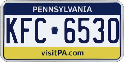 PA license plate KFC6530