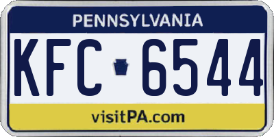 PA license plate KFC6544