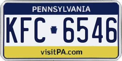 PA license plate KFC6546