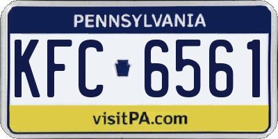 PA license plate KFC6561
