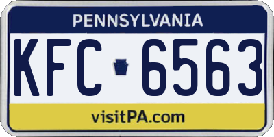 PA license plate KFC6563