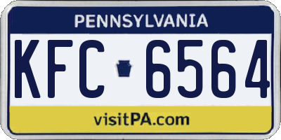 PA license plate KFC6564