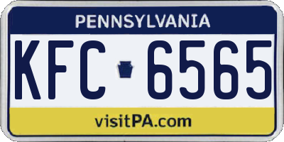 PA license plate KFC6565