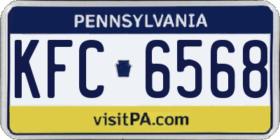 PA license plate KFC6568