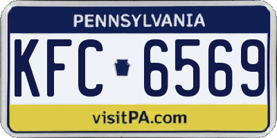 PA license plate KFC6569