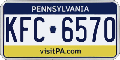 PA license plate KFC6570