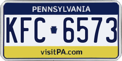PA license plate KFC6573