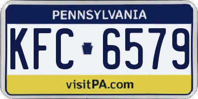PA license plate KFC6579