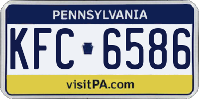 PA license plate KFC6586