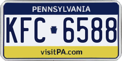 PA license plate KFC6588