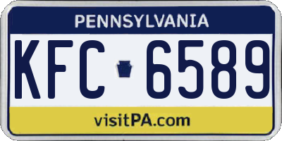 PA license plate KFC6589