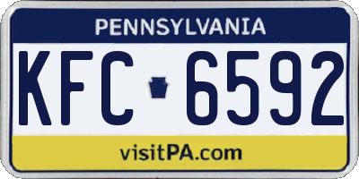 PA license plate KFC6592
