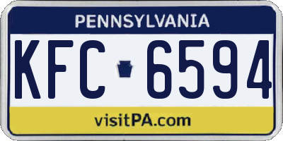PA license plate KFC6594