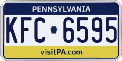 PA license plate KFC6595