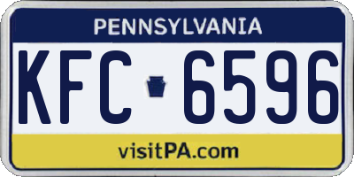 PA license plate KFC6596