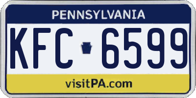 PA license plate KFC6599