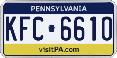 PA license plate KFC6610