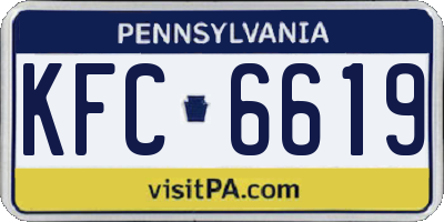 PA license plate KFC6619