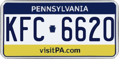 PA license plate KFC6620