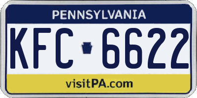 PA license plate KFC6622