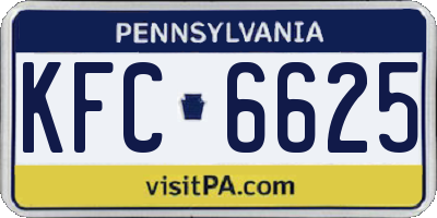 PA license plate KFC6625