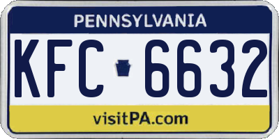 PA license plate KFC6632